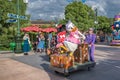 MickeyÃ¢â¬â¢s Storybook Express`s Parade at Shanghai Disneyland in Shanghai, China